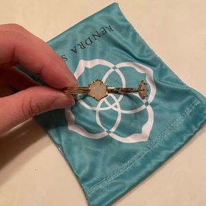 Gold Cuff Bracelet in Iridescent Drusy